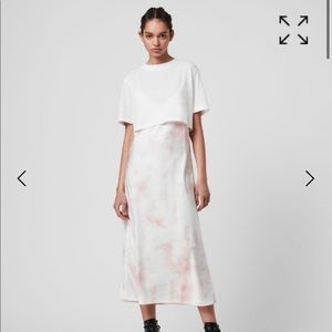 All Saints Benno tie dye wrap dress